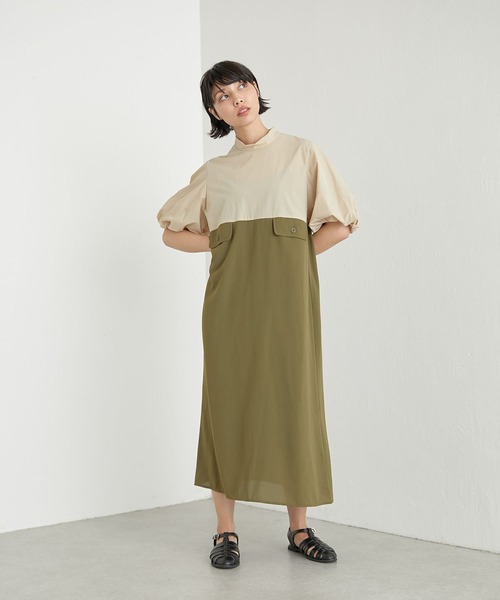 美品♡ear PAPILLONNER バイカラーワンピースSUM1 STYLE ear PAPILLONNER（イアパピヨネ）の「バイカラーワンピース