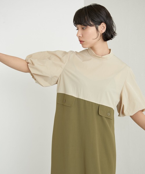 美品♡ear PAPILLONNER バイカラーワンピースSUM1 STYLE ear PAPILLONNER（イアパピヨネ）の「バイカラーワンピース