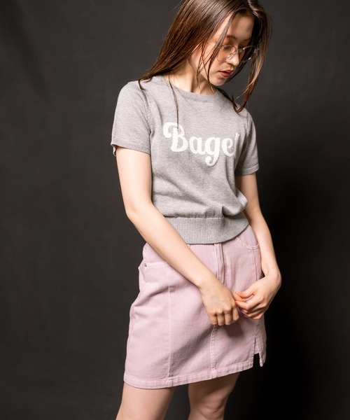 OLIVE des OLIVE（オリーブデオリーブ）の「スリットデニムミニスカート　1032010020（スカート・レディース・ブラック/サックスブルー/ピンク/スミクロ・FREE）」の9枚目の写真