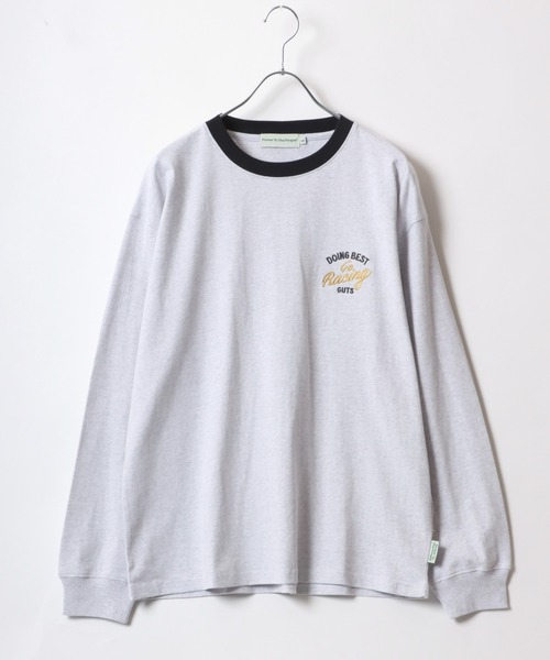 POWER TO THE PEOPLE（パワートゥーザピープル）の「POWER TO THE PEOPLE 古着風 ヴィンテージカー リンガー バックプリント オーバーサイズ ロンT レディース メンズ（Tシャツ/カットソー・レディース・ホワイト/ライトグレー/レッド・M/L/LL）」の6枚目の写真