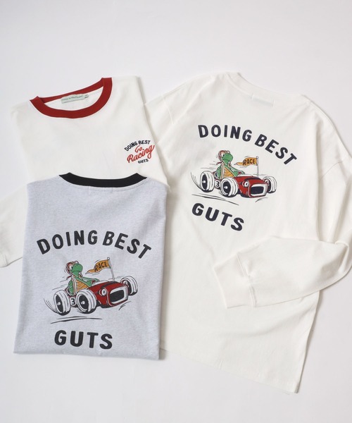 POWER TO THE PEOPLE（パワートゥーザピープル）の「POWER TO THE PEOPLE 古着風 ヴィンテージカー リンガー バックプリント オーバーサイズ ロンT レディース メンズ（Tシャツ/カットソー・レディース・ホワイト/ライトグレー/レッド・M/L/LL）」の15枚目の写真