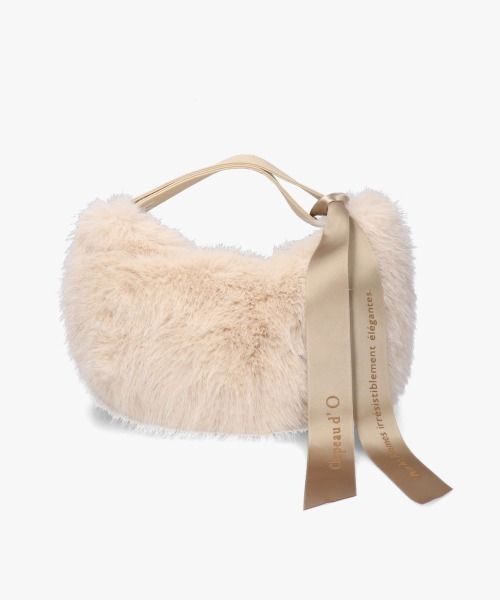Chapeau d' O（シャポードオー）の「Chapeau d' O  One Handle Fur Bag / シャポードオー（ハンドバッグ・レディース・ブルー/ライトベージュ/ブラック/ブラウン/ダークグリーン/ライトグレー・FREE）」の5枚目の写真