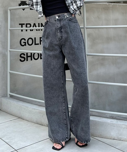 INGNI（イング）の「タックワイド／デニムパンツ（デニムパンツ）」 - WEAR