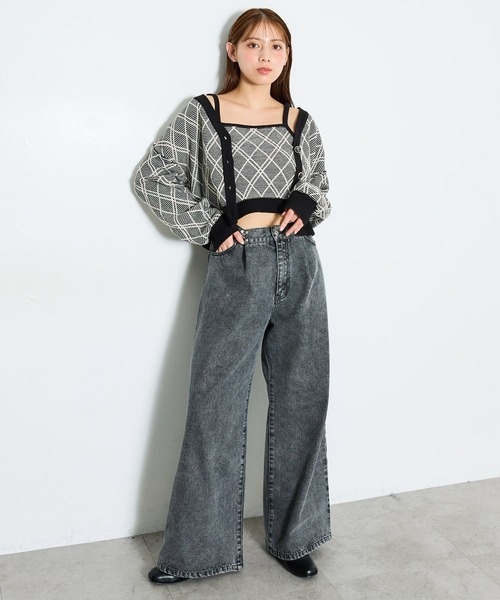 INGNI(イング)の「タックワイド/デニムパンツ(デニムパンツ・レディース・グレー/ブルー系その他/インディゴブルー・FREE)」の15枚目の写真
