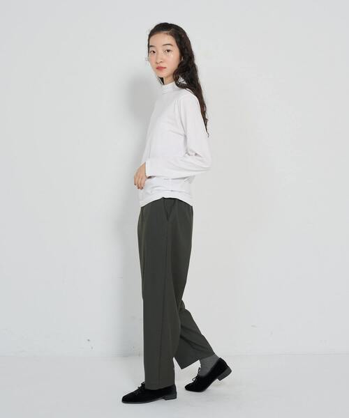 conges payes ADIEU TRISTESSE(コンジェ ペイエ アデュートリステス)の「ハイネックベア天竺(Tシャツ/カットソー・レディース・ブラック系その他/ブラック/グレー/オフホワイト・FREE)」の11枚目の写真