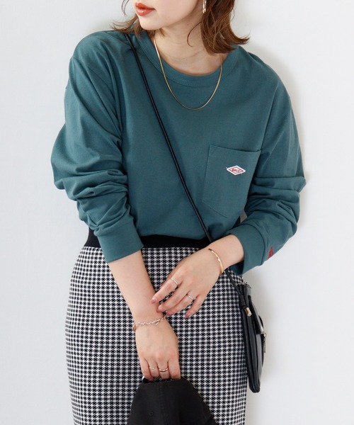 BALL(ボール)の「BALL ヘビーウェイトコットン天竺 ポケット付き ワンポイント長袖Tシャツ(Tシャツ/カットソー・メンズ・エメラルド/レンガ/グレー/ブラック/ネイビー/オフホワイト/マスタード/モカ/ミント/ブラウン・M/L/LL)」の7枚目の写真