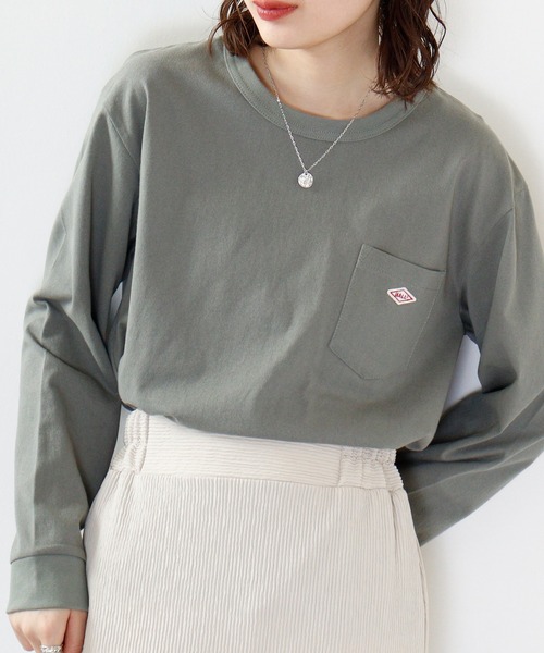 BALL(ボール)の「BALL ヘビーウェイトコットン天竺 ポケット付き ワンポイント長袖Tシャツ(Tシャツ/カットソー・メンズ・エメラルド/レンガ/グレー/ブラック/ネイビー/オフホワイト/マスタード/モカ/ミント/ブラウン・M/L/LL)」の21枚目の写真