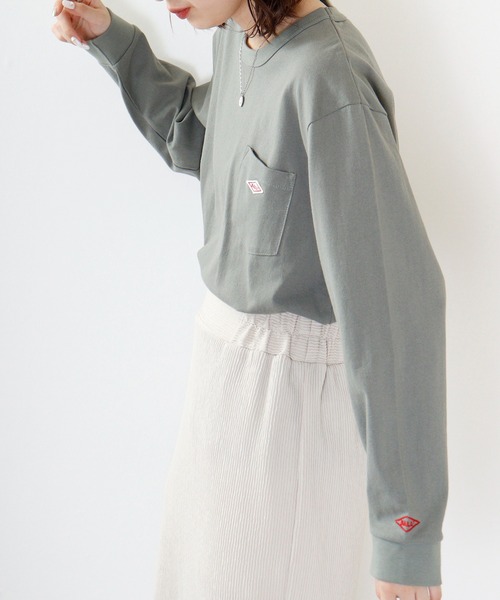 BALL(ボール)の「BALL ヘビーウェイトコットン天竺 ポケット付き ワンポイント長袖Tシャツ(Tシャツ/カットソー・メンズ・エメラルド/レンガ/グレー/ブラック/ネイビー/オフホワイト/マスタード/モカ/ミント/ブラウン・M/L/LL)」の22枚目の写真