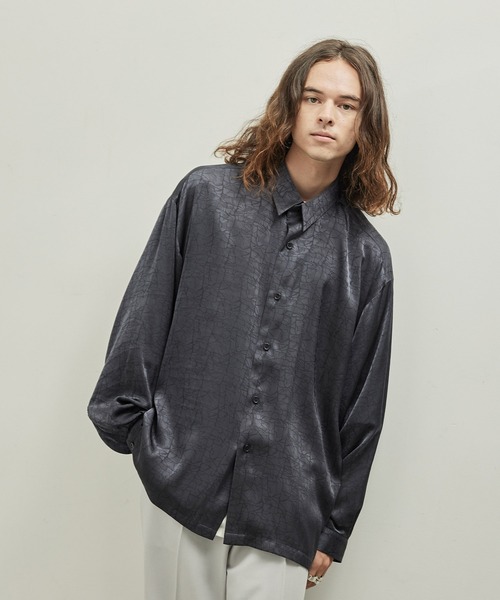 JUNRED（ジュンレッド）の「ドビーシャツバルーンスリーブドレープドビーシャツ（シャツ/ブラウス・メンズ・ホワイト/グリーン/チャコールグレー・L/M/S）」の16枚目の写真