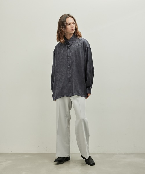 JUNRED（ジュンレッド）の「ドビーシャツバルーンスリーブドレープドビーシャツ（シャツ/ブラウス・メンズ・ホワイト/グリーン/チャコールグレー・L/M/S）」の5枚目の写真