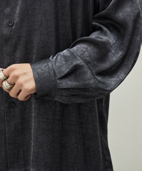 JUNRED（ジュンレッド）の「ドビーシャツバルーンスリーブドレープドビーシャツ（シャツ/ブラウス・メンズ・ホワイト/グリーン/チャコールグレー・L/M/S）」の14枚目の写真