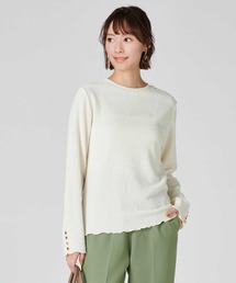 HONEYSUCKLE ROSE | 【HONEYSUCKLE ROSE】袖ボタン長袖Ｔシャツ(Tシャツ/カットソー)