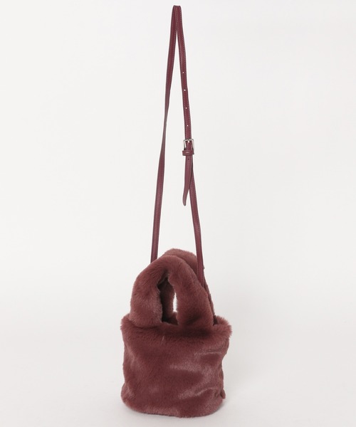 mysty woman（ミスティウーマン）の「ファーBAG 979414（ハンドバッグ・レディース・アイボリー/ピンク系その他・FREE）」の5枚目の写真