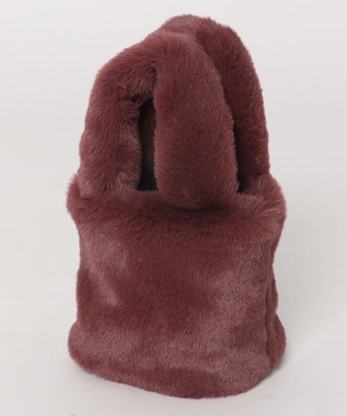 mysty woman（ミスティウーマン）の「ファーBAG 979414（ハンドバッグ・レディース・アイボリー/ピンク系その他・FREE）」の3枚目の写真