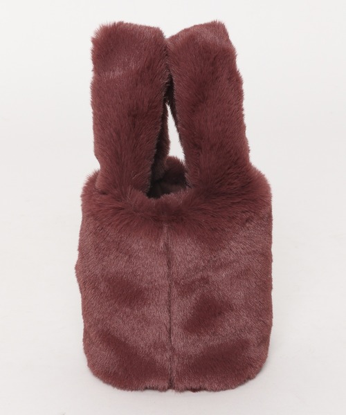mysty woman（ミスティウーマン）の「ファーBAG 979414（ハンドバッグ・レディース・アイボリー/ピンク系その他・FREE）」の4枚目の写真