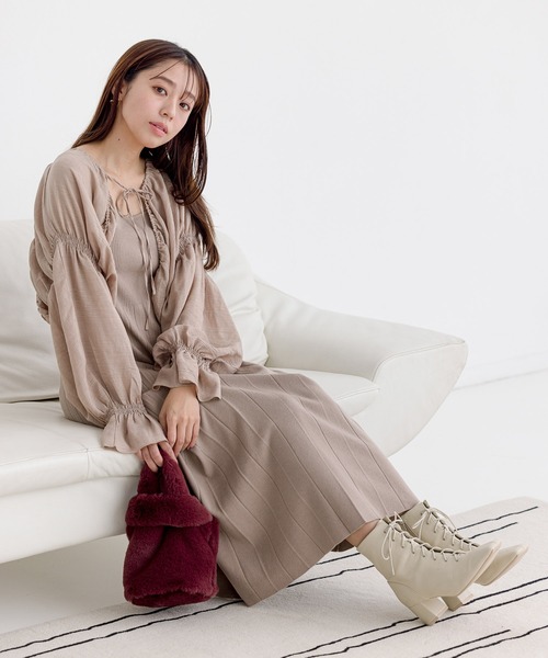 mysty woman（ミスティウーマン）の「ファーBAG 979414（ハンドバッグ・レディース・アイボリー/ピンク系その他・FREE）」の16枚目の写真