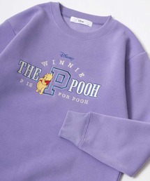 Disney/ディズニー ミッキーマウス くまのプーさん 裏起毛 サガラ刺繍 スウェット トレーナー