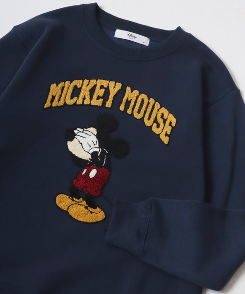 Disney(ディズニー)の「Disney/ディズニー ミッキーマウス くまのプーさん 裏起毛 サガラ刺繍 スウェット トレーナー(スウェット・レディース・グレー/ダークグリーン/ライトグレー/グリーン/オートミール/ベージュ/ネイビー/ラベンダー/ワイン・M/L)」の7枚目の写真