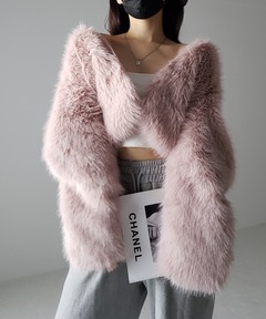 dazzlin 全新未使用品　タグ付き　ファーコート ショート丈 ブランド古着】フェイクファー ショートコート（その他アウター