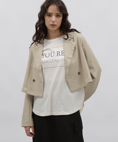 LAKOLE(ラコレ)の「クロップドジャケット / 978292(テーラードジャケット・レディース・ブラック/サンドグレー/ブラウン系その他・SMALL/MEDIUM)」の1枚目の写真