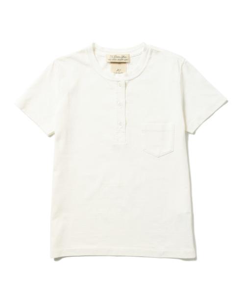 Ray BEAMS（レイビームス）の「◇REMI RELIEF×Ray BEAMS / 別注 ヘンリー ポケット Tシャツ（Tシャツ/カットソー・レディース・オフホワイト/グリーン系その他/ネイビー・ONE SIZE）」の6枚目の写真