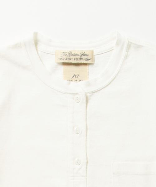 Ray BEAMS（レイビームス）の「◇REMI RELIEF×Ray BEAMS / 別注 ヘンリー ポケット Tシャツ（Tシャツ/カットソー・レディース・オフホワイト/グリーン系その他/ネイビー・ONE SIZE）」の7枚目の写真