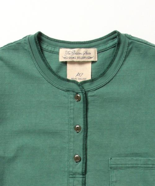 Ray BEAMS（レイビームス）の「◇REMI RELIEF×Ray BEAMS / 別注 ヘンリー ポケット Tシャツ（Tシャツ/カットソー・レディース・オフホワイト/グリーン系その他/ネイビー・ONE SIZE）」の15枚目の写真