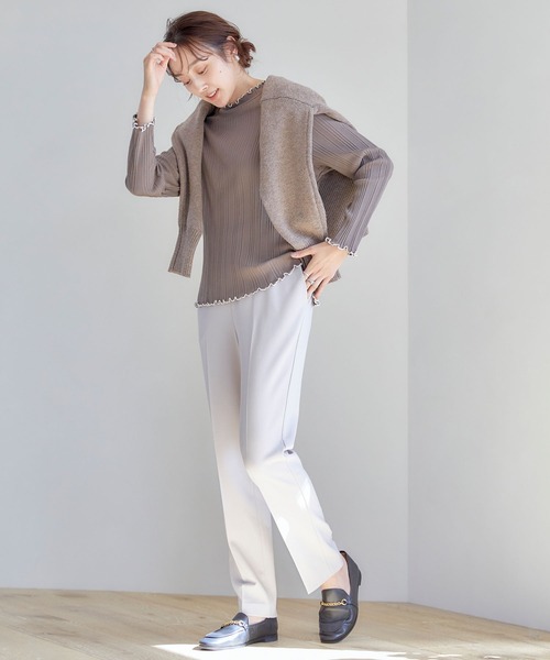 CROSS FUNCTION（クロスファンクション）の「肌にやさしくあたたかい HOT MOREメローハイネックT【CF/クロスファンクション】（Tシャツ/カットソー・レディース・ライトベージュ/ブラック/モカ・LL/L/M）」の21枚目の写真