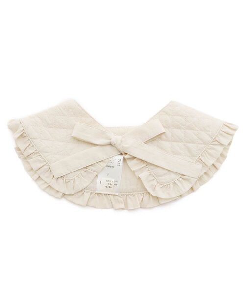 apres les cours(アプレレクール)の「チェック・キルティングフリルつけ襟(付け襟・キッズ・チェック/アイボリー・FREE)」の2枚目の写真