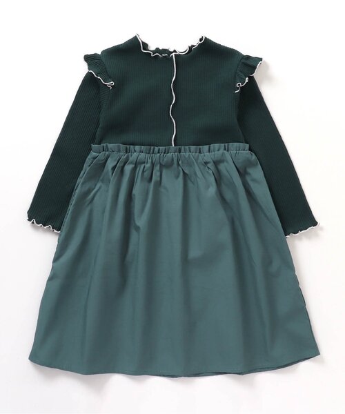 apres les cours（アプレレクール）の「WEB限定 メローフリルドッキングワンピース（ワンピース・キッズ・ドット/その他2/ダークグリーン/レッド・100/130/140/110/120/80/90）」の10枚目の写真