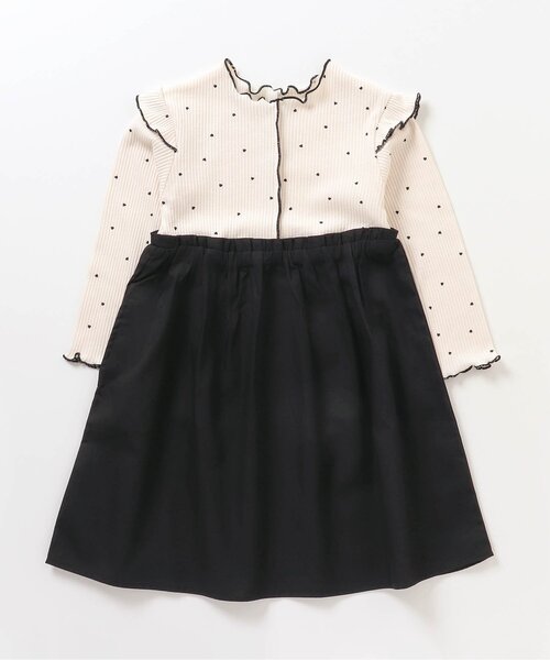 apres les cours（アプレレクール）の「WEB限定 メローフリルドッキングワンピース（ワンピース・キッズ・ドット/その他2/ダークグリーン/レッド・100/130/140/110/120/80/90）」の15枚目の写真