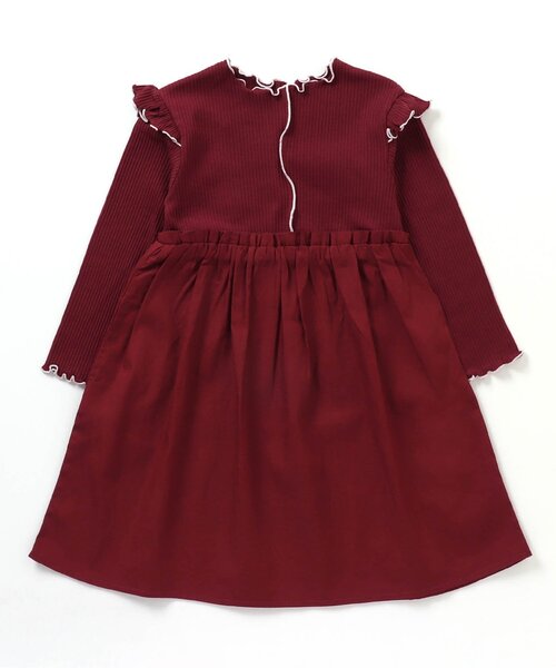 apres les cours（アプレレクール）の「WEB限定 メローフリルドッキングワンピース（ワンピース・キッズ・ドット/その他2/ダークグリーン/レッド・100/130/140/110/120/80/90）」の16枚目の写真