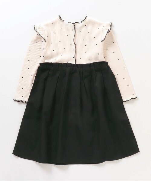 apres les cours（アプレレクール）の「WEB限定 メローフリルドッキングワンピース（ワンピース・キッズ・ドット/その他2/ダークグリーン/レッド・100/130/140/110/120/80/90）」の19枚目の写真