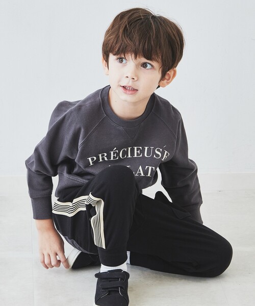 THE SHOP TK （ザ ショップ ティーケー ）の「◆【100-150】アーチロゴ裏毛プルオーバー（スウェット・キッズ・イエロー系その他/チャコールグレー/オフホワイト・15 /13/14/12/11/10）」の6枚目の写真