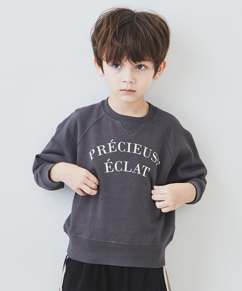 THE SHOP TK （ザ ショップ ティーケー ）の「◆【100-150】アーチロゴ裏毛プルオーバー（スウェット・キッズ・イエロー系その他/チャコールグレー/オフホワイト・15 /13/14/12/11/10）」の8枚目の写真