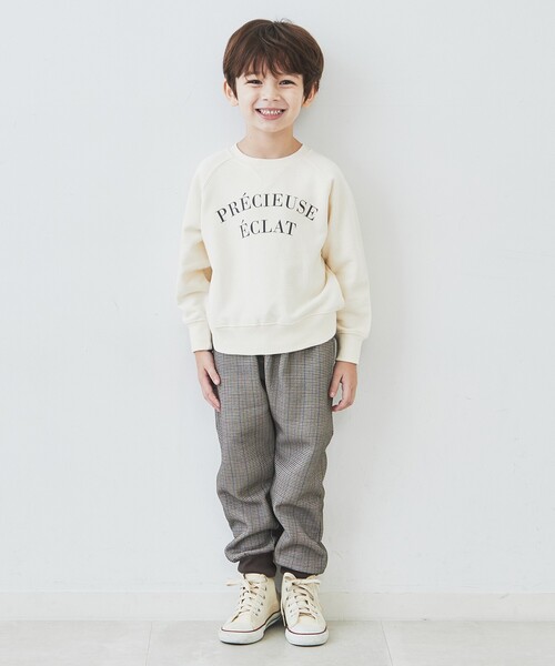 THE SHOP TK （ザ ショップ ティーケー ）の「◆【100-150】アーチロゴ裏毛プルオーバー（スウェット・キッズ・イエロー系その他/チャコールグレー/オフホワイト・15 /13/14/12/11/10）」の9枚目の写真