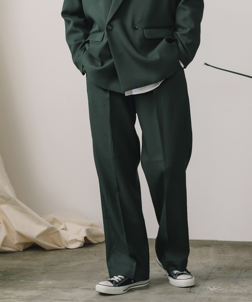 MR.OLIVE(ミスターオリーブ)の「MR.OLIVE/ミスターオリーブ RETORO POLYESTER TWILL EASY TWO PLEATS STA-PREST WIDE PANTS ワイドパンツ(スラックス・メンズ・ブラック/チャコール/グリーン・M/L)」の22枚目の写真
