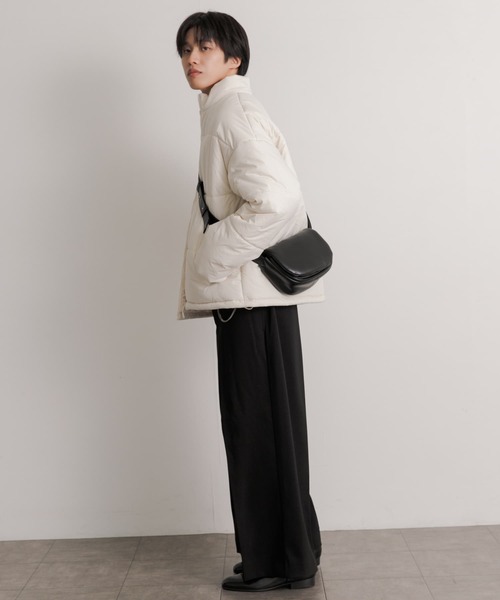 SENSE OF PLACE by URBAN RESEARCH（センスオブプレイスバイアーバンリサーチ）の「フェイクレザーパデットフラップショルダー（ショルダーバッグ・メンズ・アイボリー/ブラック・ONE）」の17枚目の写真