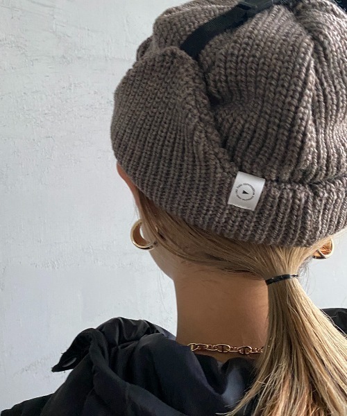 halo commodity（ハロ　コモディティー）の「[HALO COMMODITY/ハロ コモディティー] LIST FLIGHT ニットワッチキャップ（ハット・レディース・ブラック/アイボリー/ブラウン・F）」の19枚目の写真