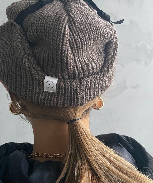 halo commodity（ハロ　コモディティー）の「[HALO COMMODITY/ハロ コモディティー] LIST FLIGHT ニットワッチキャップ（ハット・レディース・ブラック/アイボリー/ブラウン・F）」の20枚目の写真