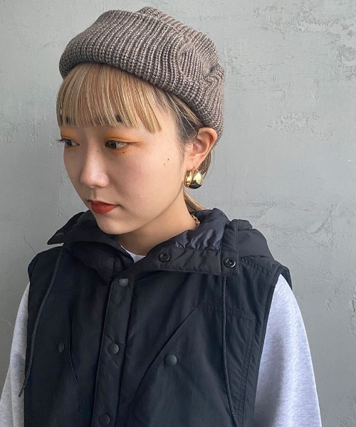halo commodity（ハロ　コモディティー）の「[HALO COMMODITY/ハロ コモディティー] LIST FLIGHT ニットワッチキャップ（ハット・レディース・ブラック/アイボリー/ブラウン・F）」の15枚目の写真