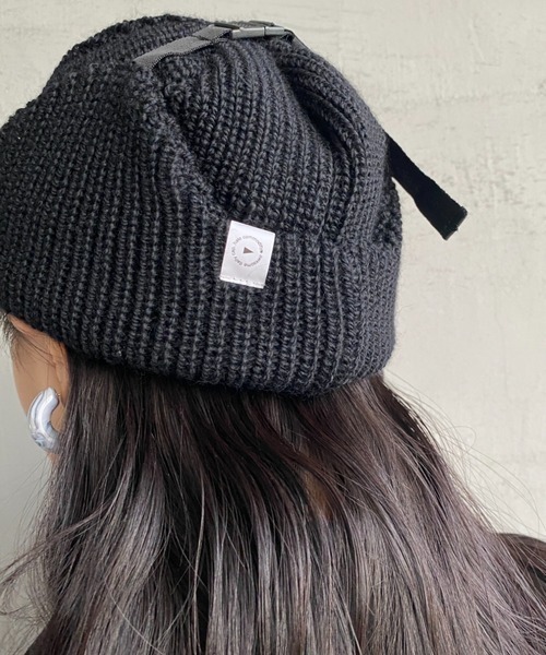 halo commodity（ハロ　コモディティー）の「[HALO COMMODITY/ハロ コモディティー] LIST FLIGHT ニットワッチキャップ（ハット・レディース・ブラック/アイボリー/ブラウン・F）」の12枚目の写真