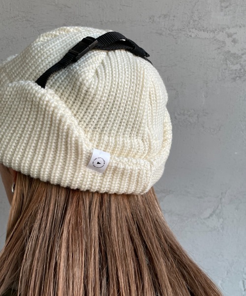 halo commodity（ハロ　コモディティー）の「[HALO COMMODITY/ハロ コモディティー] LIST FLIGHT ニットワッチキャップ（ハット・レディース・ブラック/アイボリー/ブラウン・F）」の8枚目の写真