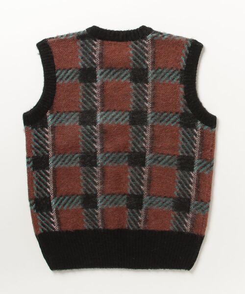 トップス FRED PERRY GLITCH TARTAN KNITTED TANK Fred Perry Glitch Tartan Knitted Tank Top | Liberty