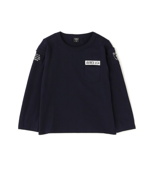 《KIDS / キッズ》FATIGUE CREW NECK LONGSLEEVE T-SHIRT / ファティーグ クルーネック ロングスリーブ Tシャツ（Tシャツ/カットソー）｜AVIREX（アヴィレックス）