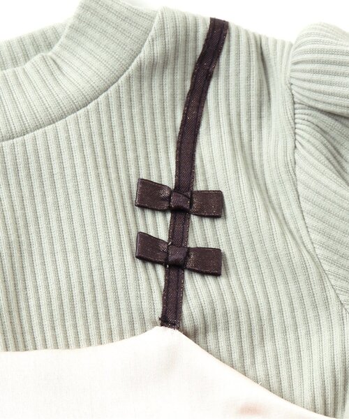 apres les cours(アプレレクール)の「【リンク】リボンチュールドッキングワンピース(ワンピース・キッズ・アイボリー/ピンク・90/130/120/140/110/80/100)」の16枚目の写真