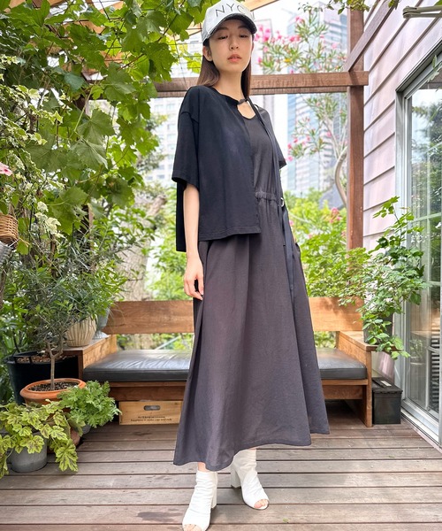 AVIE(アビィ)の「ワッシャーTeeセットデザインワンピース(ワンピース・レディース・グリーン/ブラック・38)」の17枚目の写真