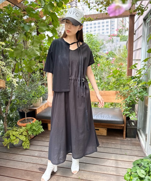 AVIE(アビィ)の「ワッシャーTeeセットデザインワンピース(ワンピース・レディース・グリーン/ブラック・38)」の16枚目の写真