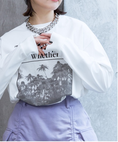 PAGEBOY(ページボーイ)の「フォトロゴロンT(Tシャツ/カットソー・レディース・オフホワイト/パープル系その他・FREE)」の5枚目の写真