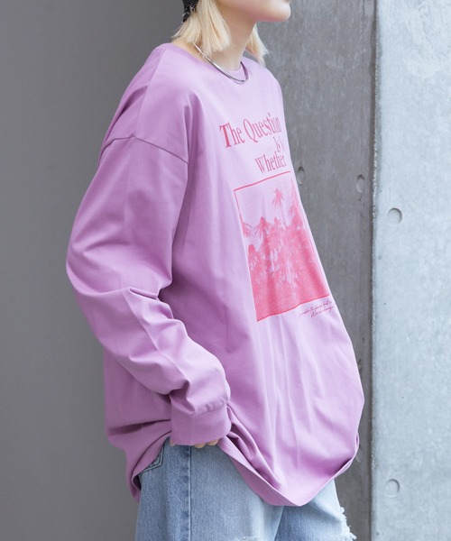 PAGEBOY(ページボーイ)の「フォトロゴロンT(Tシャツ/カットソー・レディース・オフホワイト/パープル系その他・FREE)」の9枚目の写真